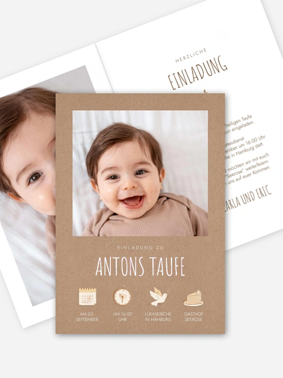 Taufeinladung Bunte Taufe