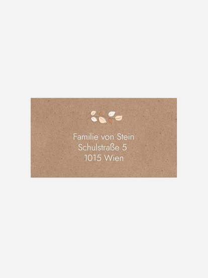 Empfängeraufkleber Taufe Bunte Taufe