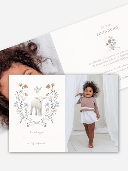 Taufeinladung Garden of Grace