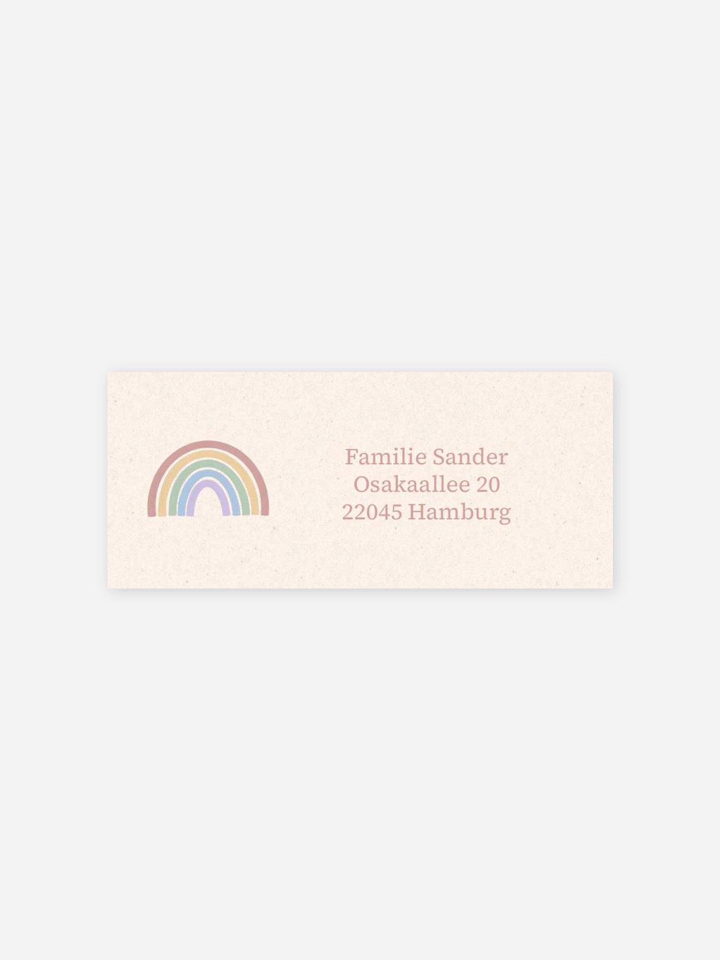 Absenderaufkleber Taufe Pastel Arc