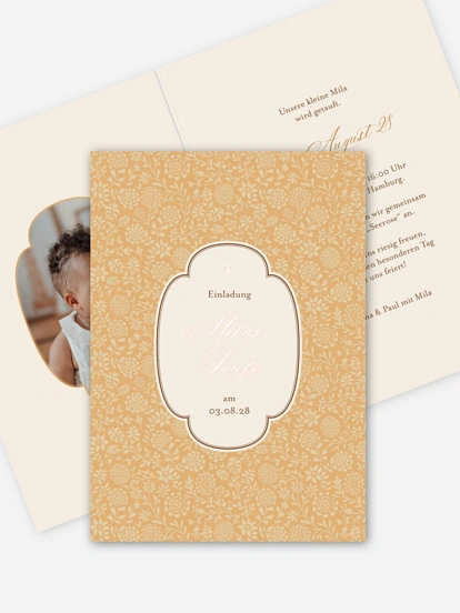 Taufeinladung Classic Garden