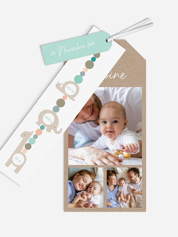 Faire-part naissance Attache-sucette