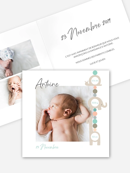 Faire-part naissance Attache-sucette