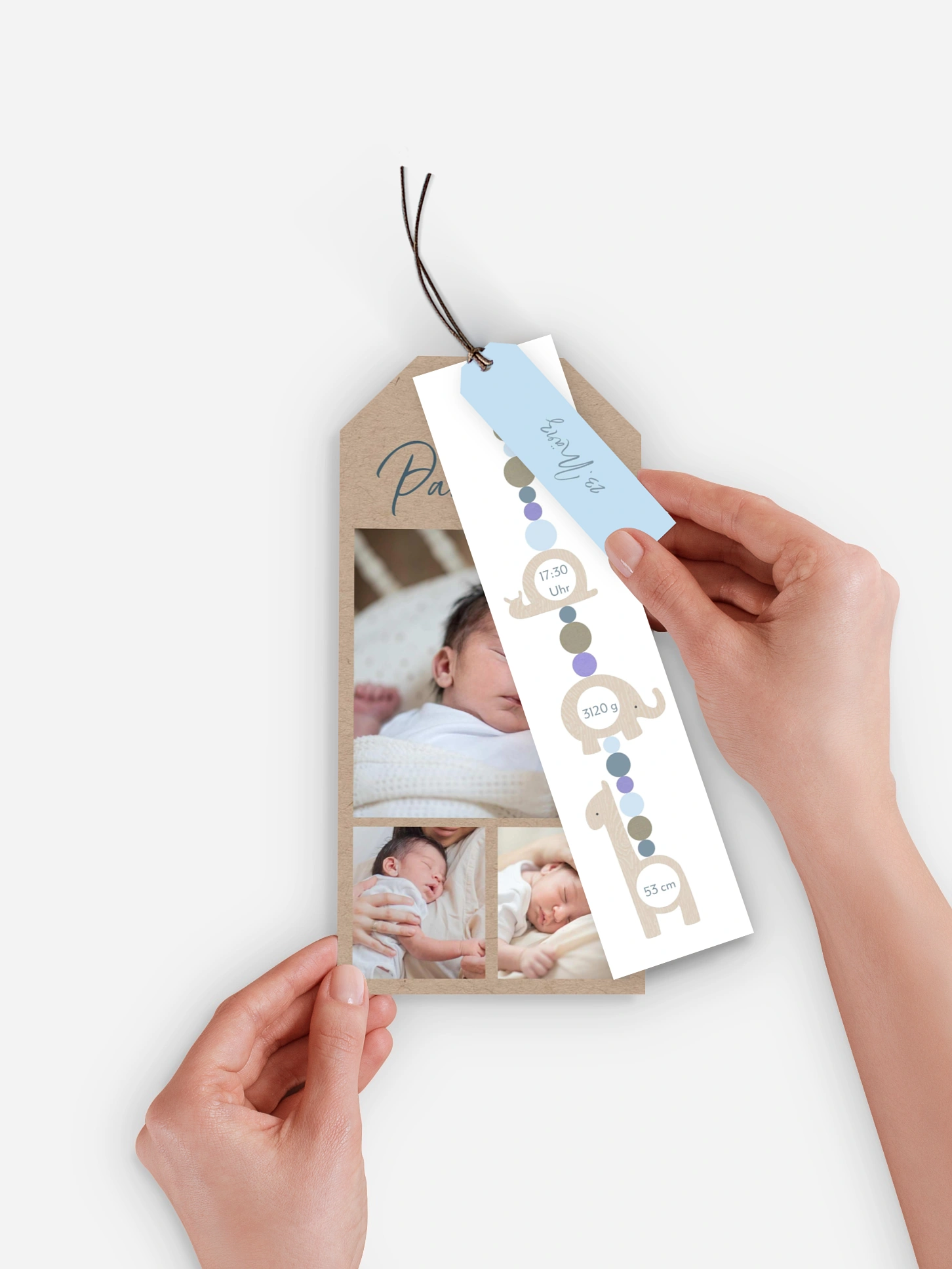 Geburtskarte Schnullerkette