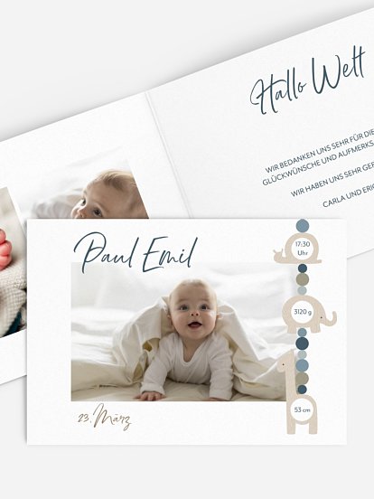 Geburtskarte Schnullerkette