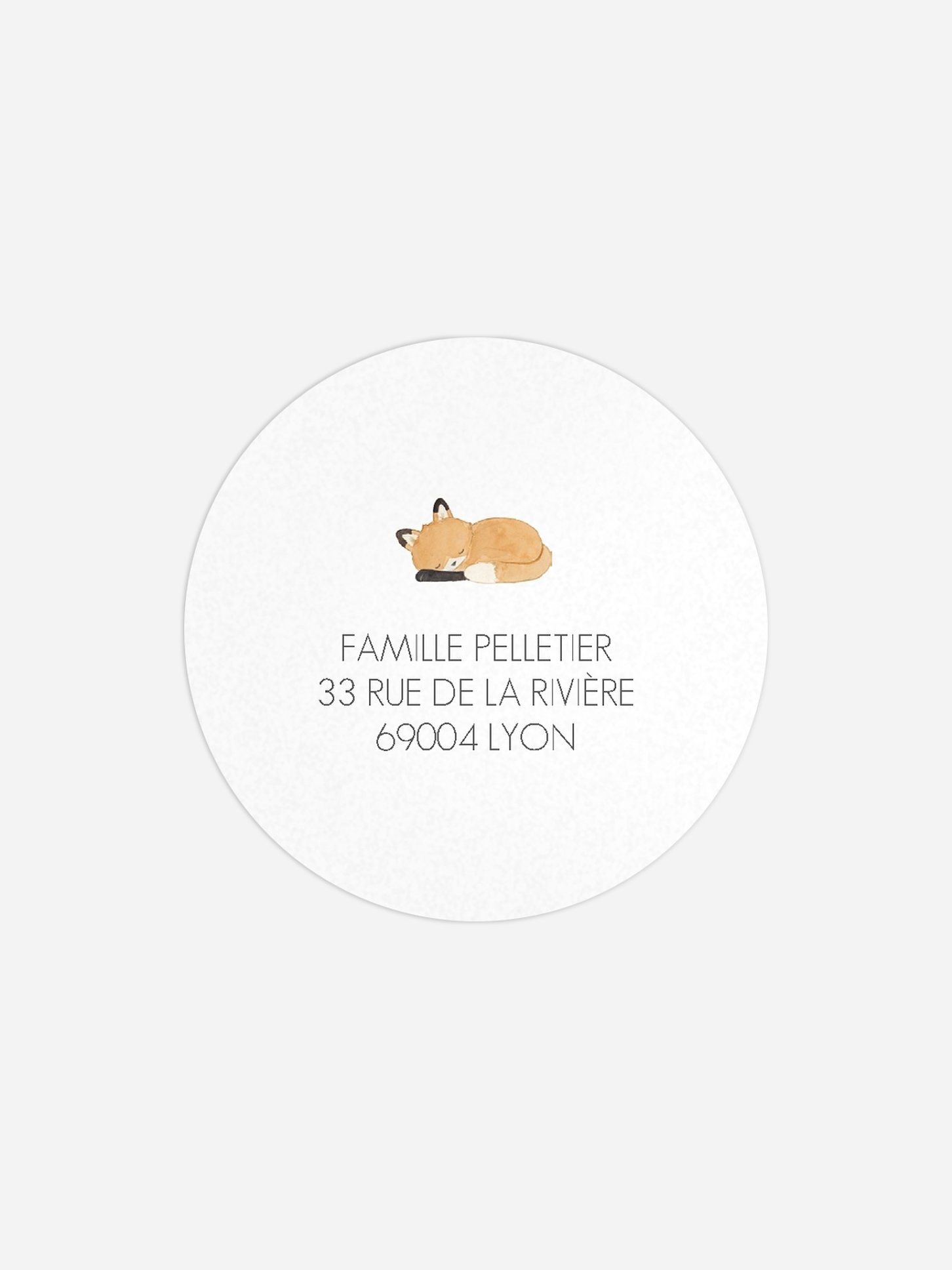 Étiquette expéditeur naissance Trio animaux
