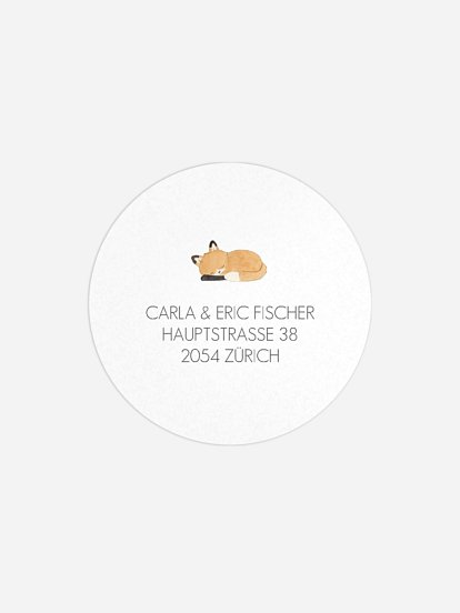 Absenderaufkleber Geburt Tierchen Trio