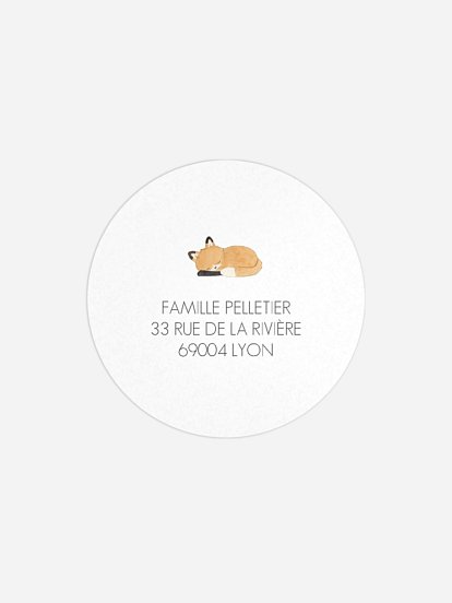 Étiquette expéditeur naissance Trio animaux