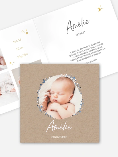 Faire-part naissance Little sky