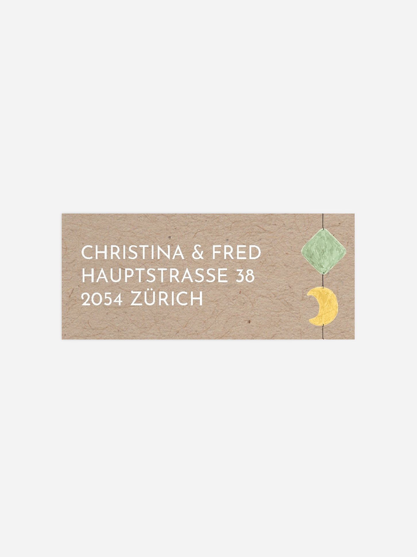Absenderaufkleber Geburt Mobile