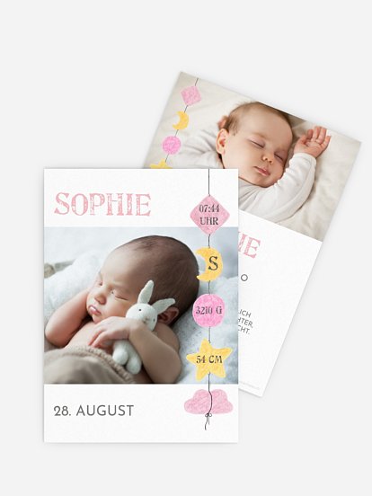 Geburtskarte Mobile