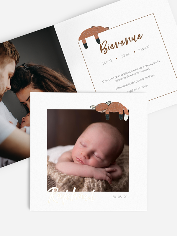 Faire-part naissance Dans les bras de Morphée