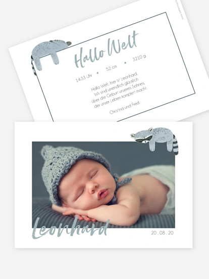 Geburtskarte Schlafenszeit