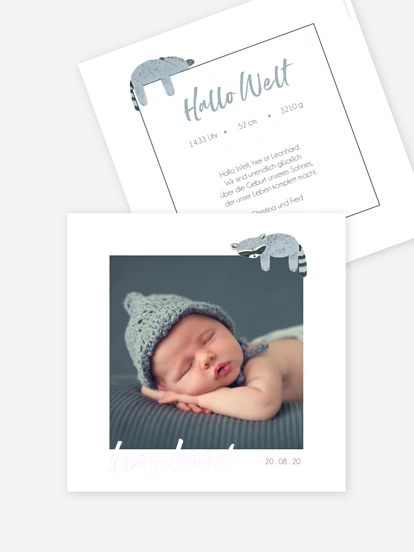 Geburtskarte Schlafenszeit