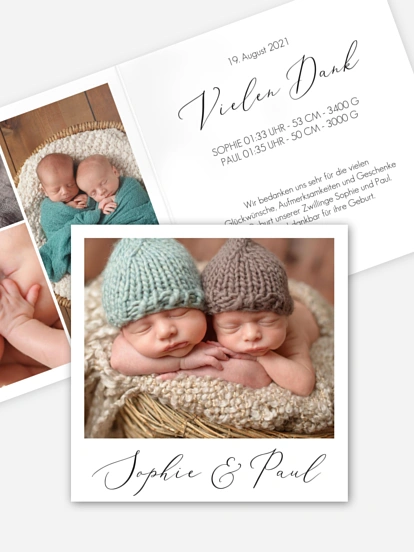 Zwillingskarte Kleines Wunder