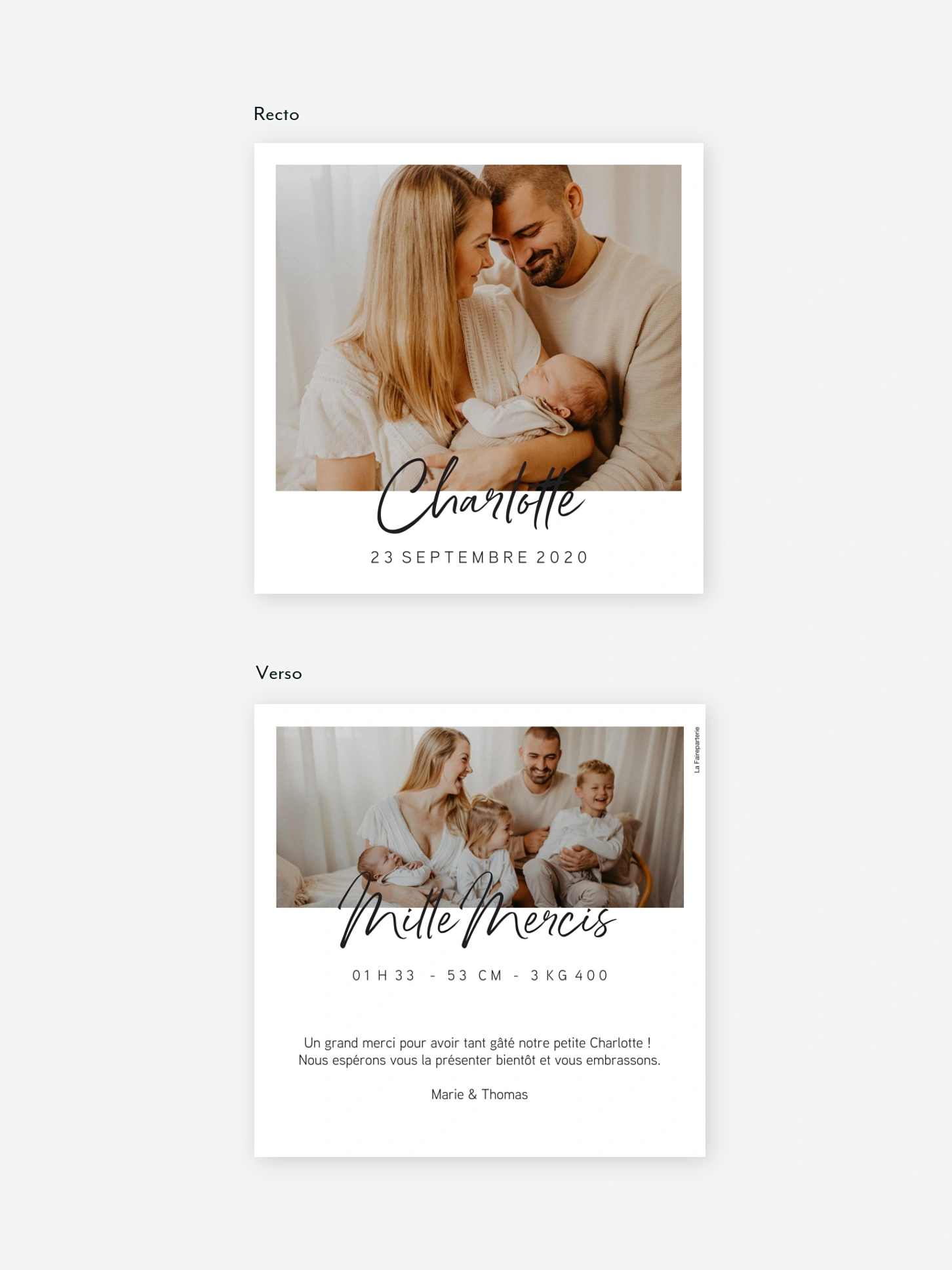 Faire-part naissance Petit Amour