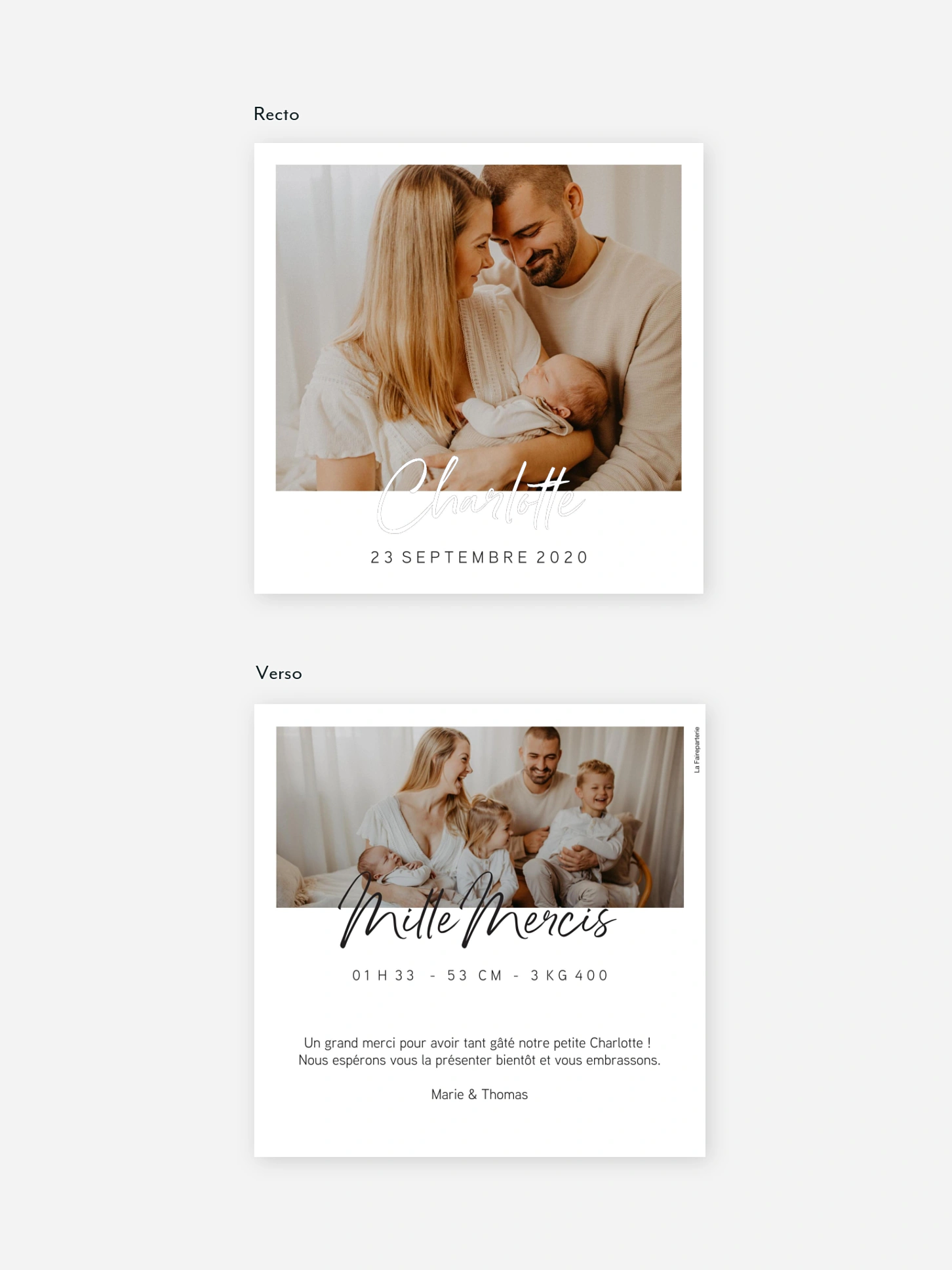 Faire-part naissance Petit Amour
