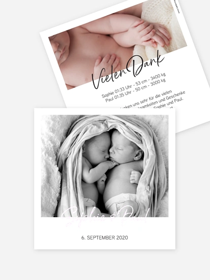 Zwillingskarte Petit Amour