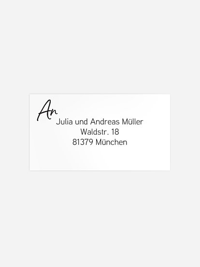 Empfängeraufkleber Taufe Petit Amour