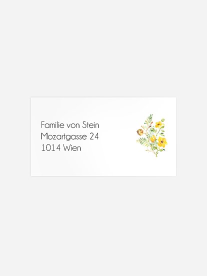 Empfängeraufkleber Geburt Lovely Forest