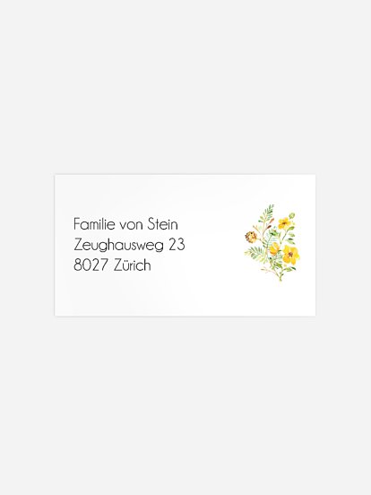 Empfängeraufkleber Geburt Lovely Forest