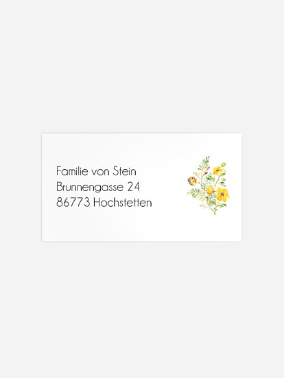 Empfängeraufkleber Geburt Lovely Forest