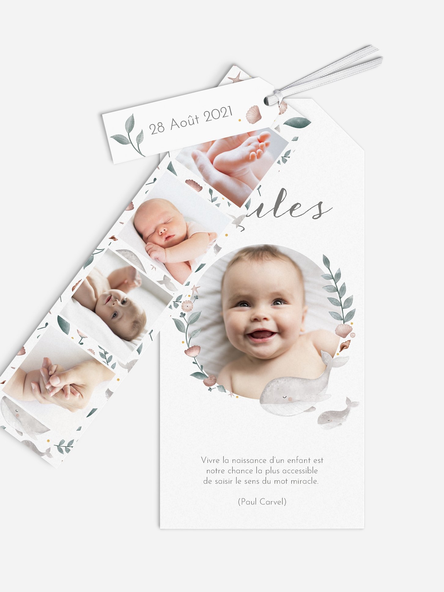 Faire-part naissance Jolies baleines