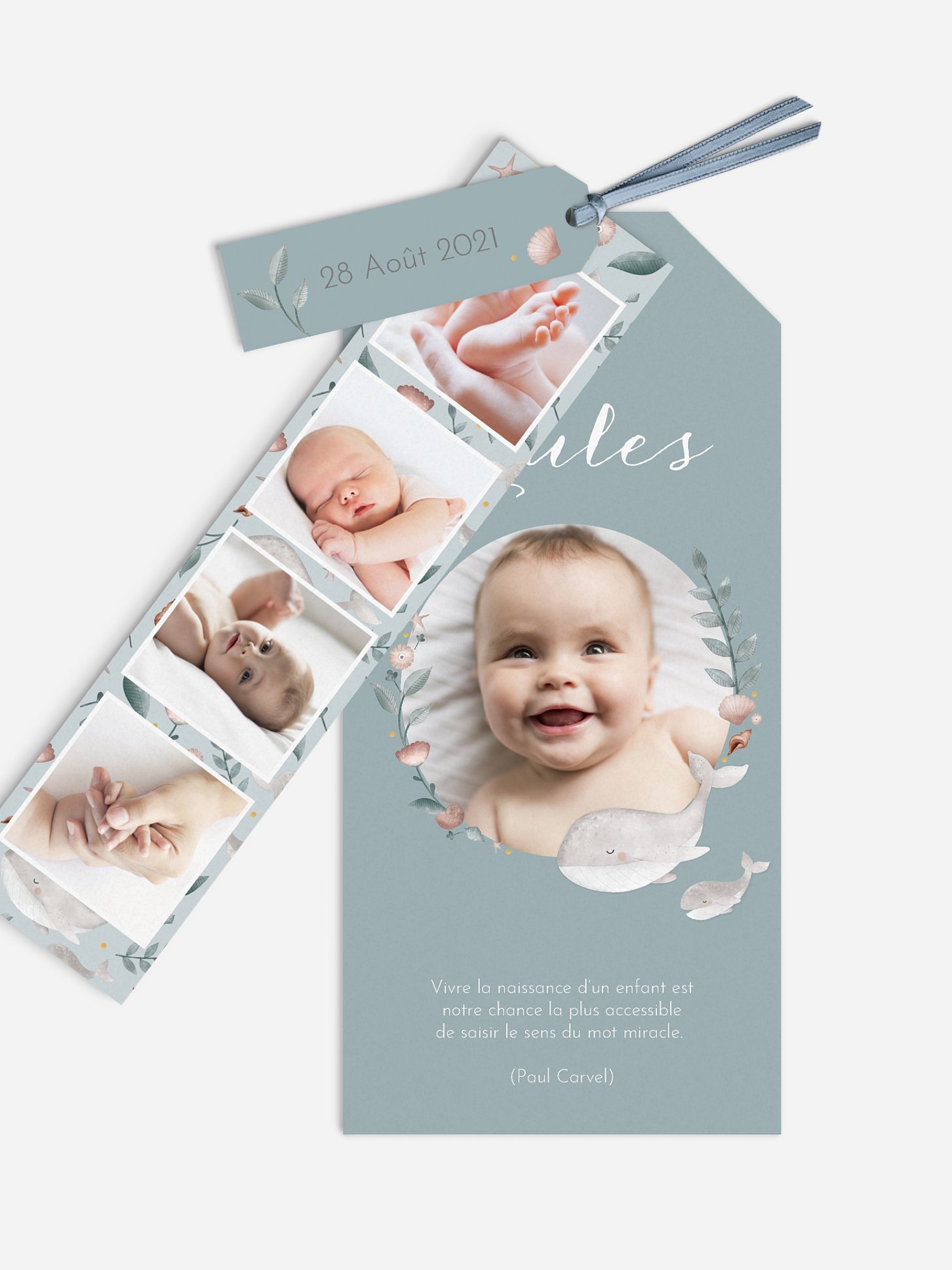 Faire-part naissance Jolies baleines