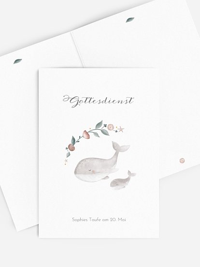 Kirchenheft Taufe Walfamilie