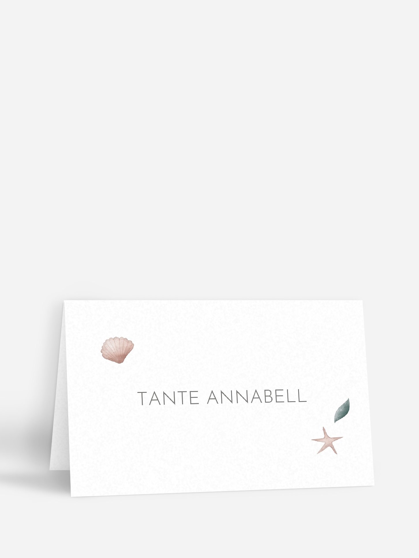 Tischkarte Taufe Walfamilie