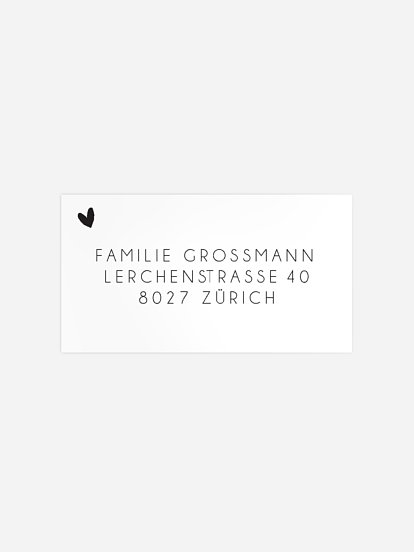 Empfängeraufkleber Geburt Hier bin ich