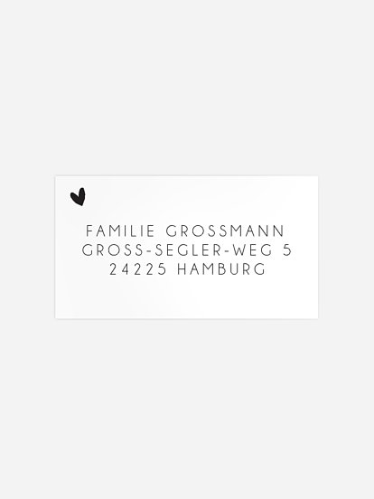 Empfängeraufkleber Geburt Hier bin ich