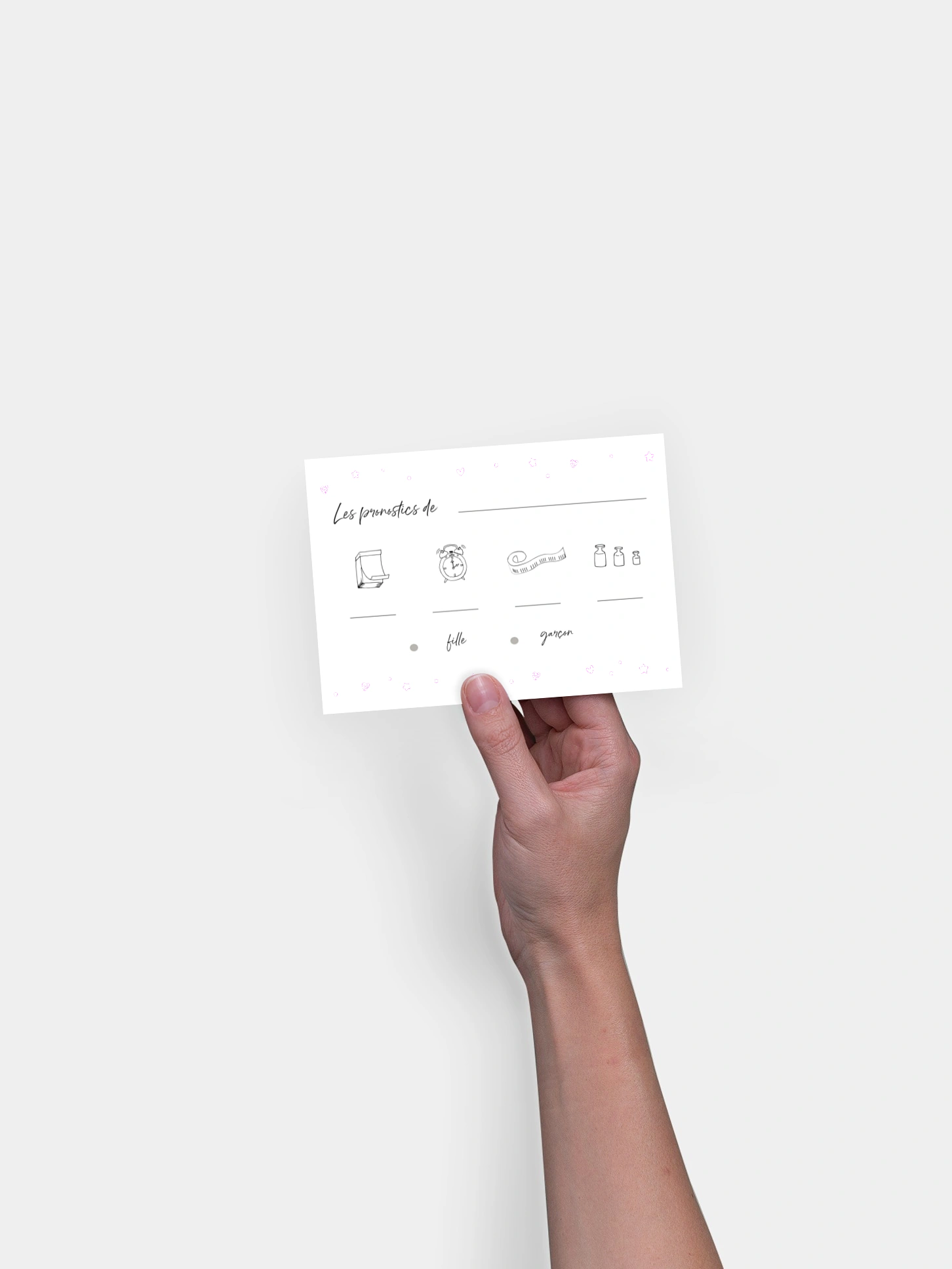 Carte pronostic baby shower Petite étoile