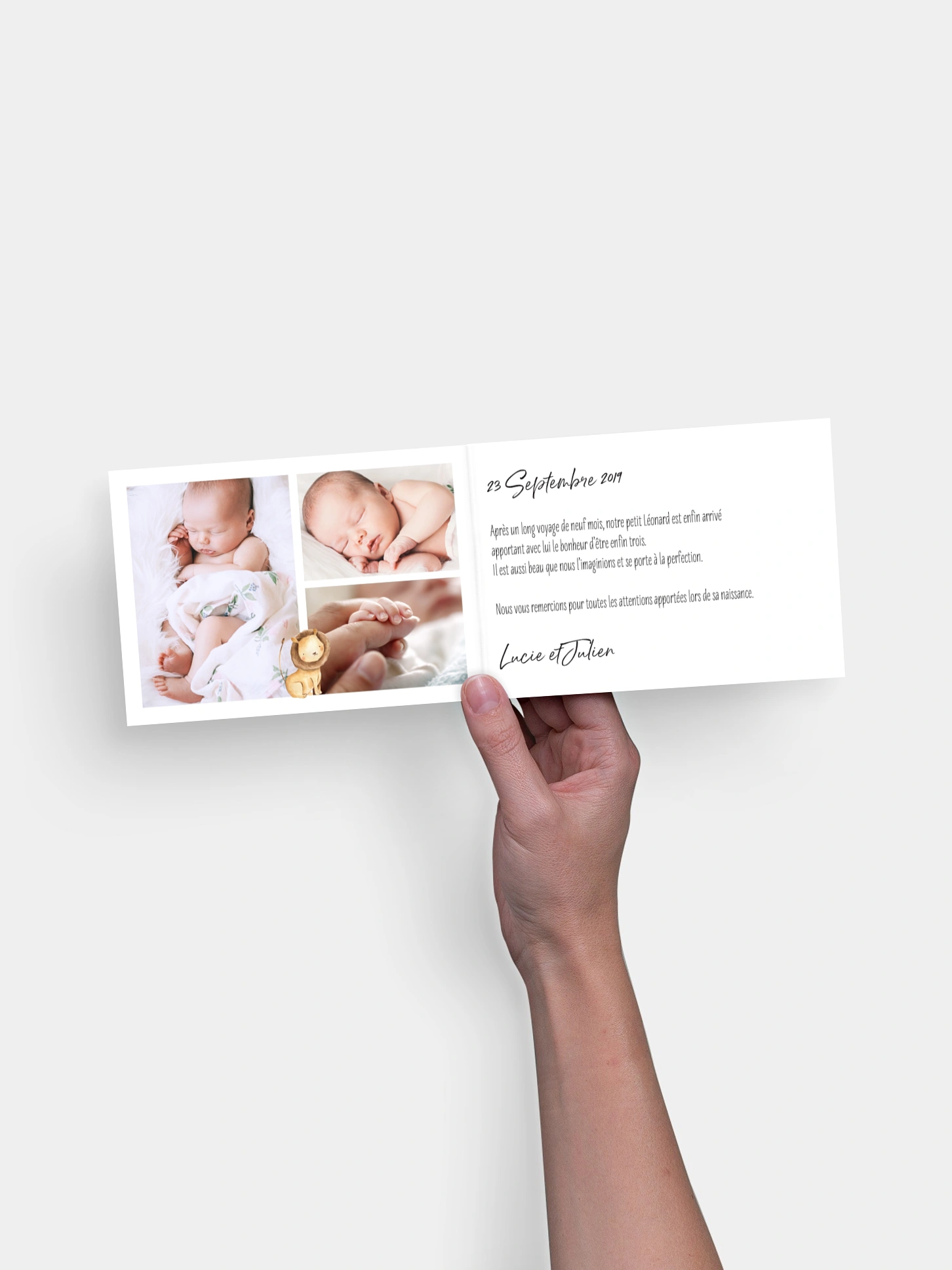 Faire-part naissance Bébés animaux