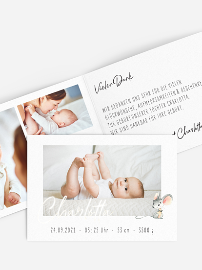 Geburtskarte Proudly Present