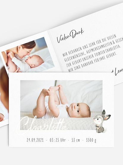 Geburtskarte Proudly Present