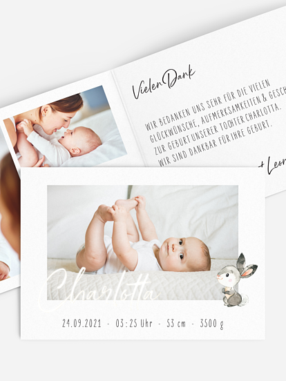 Geburtskarte Proudly Present