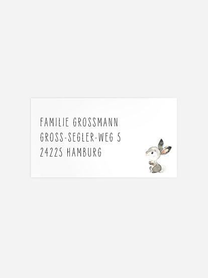 Empfängeraufkleber Geburt Proudly Present