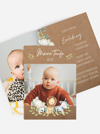 Taufeinladung Safari