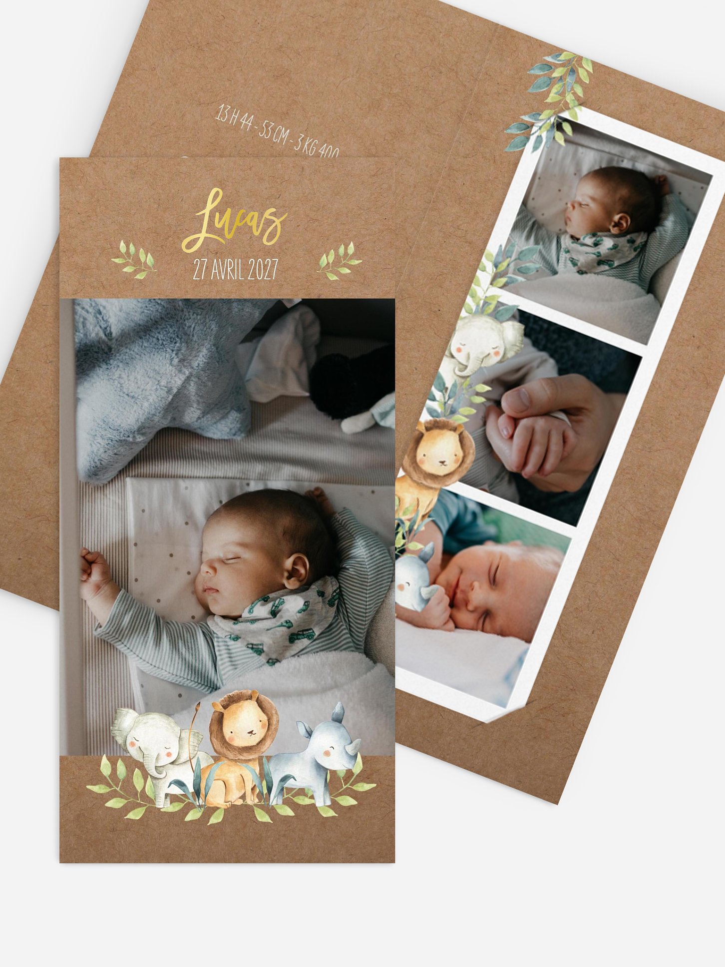 Faire-part naissance Safari