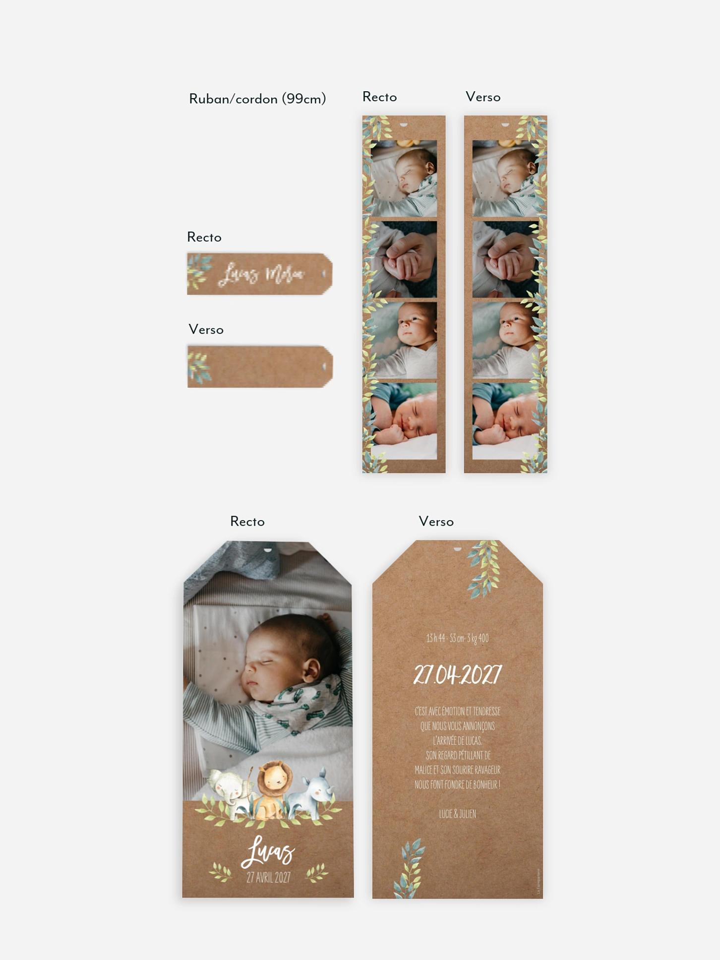 Faire-part naissance Safari