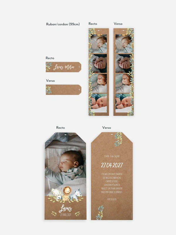 Faire-part naissance Safari