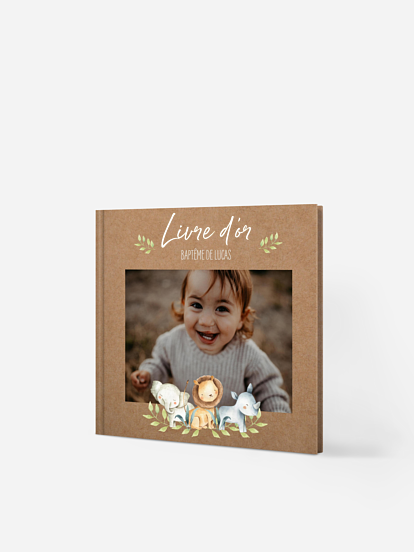 Livre d’or baptême Safari