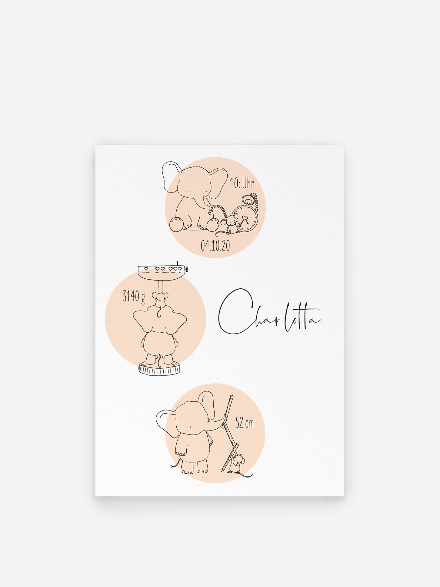 Poster Geburt Beste Freunde