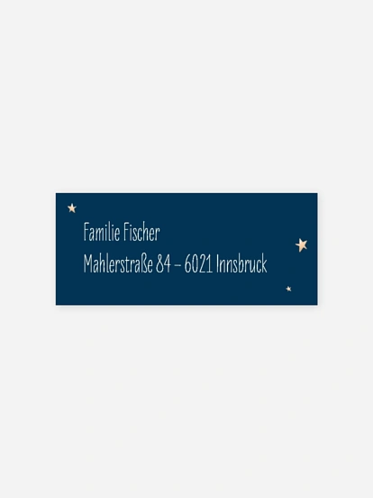 Absenderaufkleber Geburt Verzaubert