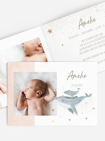 Geburtskarte Cute Giants