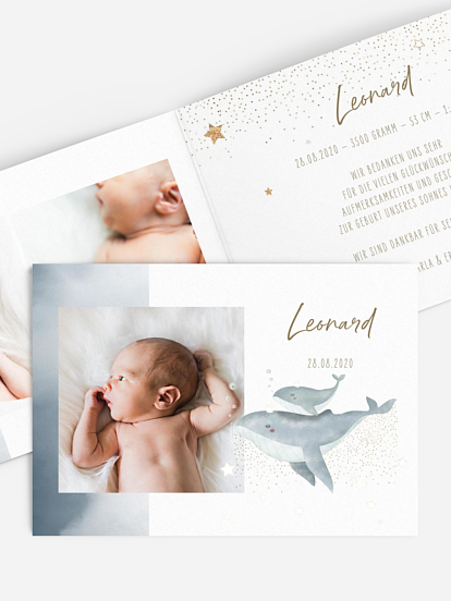 Geburtskarte Cute Giants