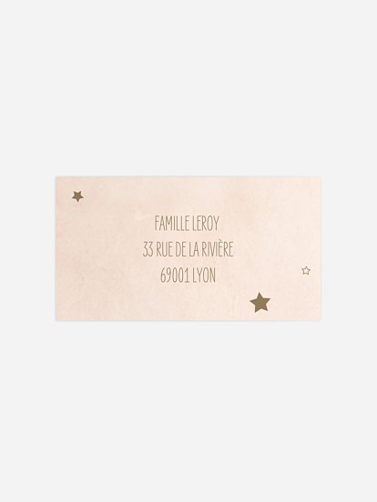 Étiquette destinataire naissance Cute Giants