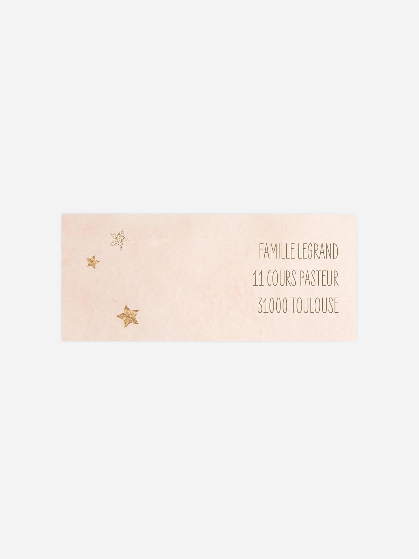 Étiquette expéditeur naissance Clair de lune