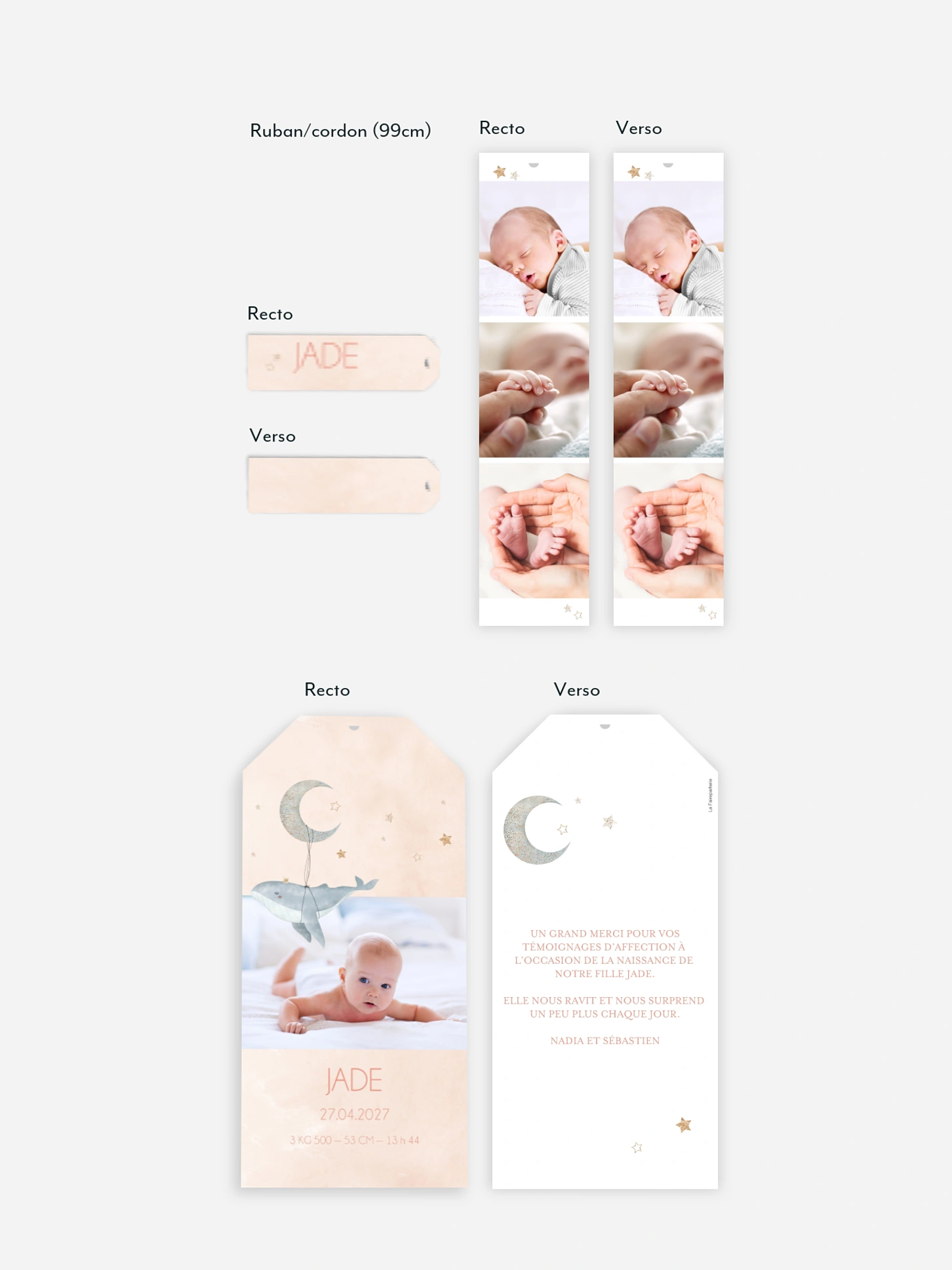 Faire-part naissance Clair de lune